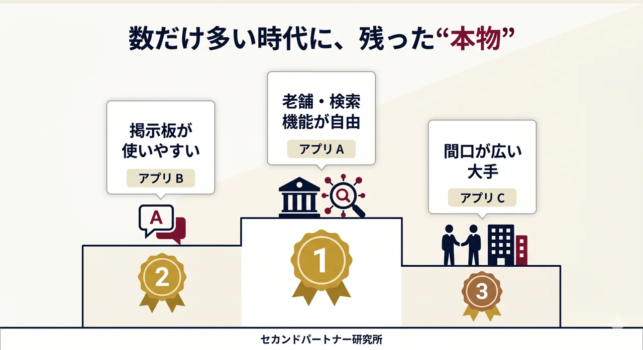 従量制で会員数の多い3本を、向く人で書き分けた図解。