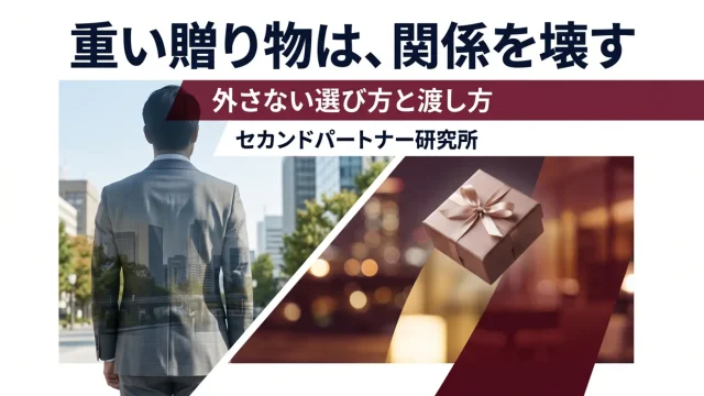 小さな贈り物を手に微笑む男性